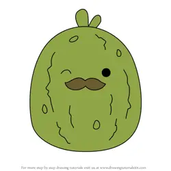 How to Draw Charles the Pickle from Squishmallows