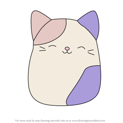 How to Draw Charlotte the Calico Cat from Squishmallows