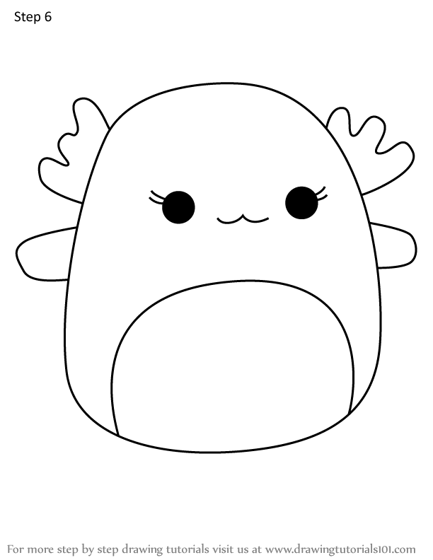 How to Draw Chasmen the Axolotl from Squishmallows (Squishmallows) Step ...