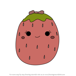 How to Draw Cherleen the Strawberry from Squishmallows