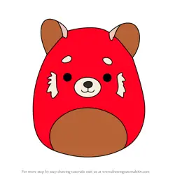 How to Draw Cici the Red Panda from Squishmallows