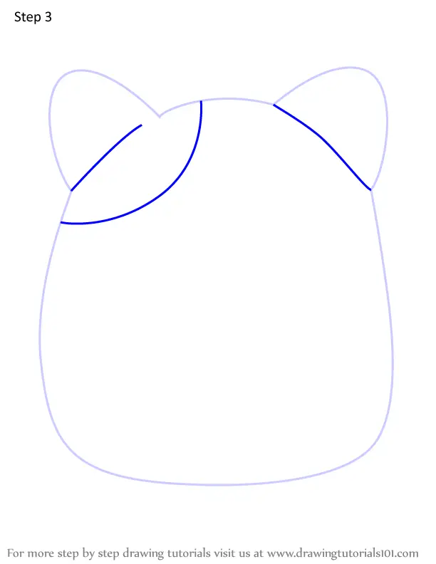 How To Draw Cora The Cat From Squishmallows (squishmallows) Step By 