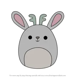 How to Draw Coralie the Jackalope from Squishmallows