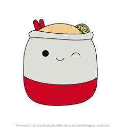 How to Draw Daley the Lo Mein from Squishmallows