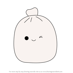 How to Draw Dash the Dumpling from Squishmallows