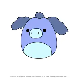 How to Draw Deacon the Donkey from Squishmallows