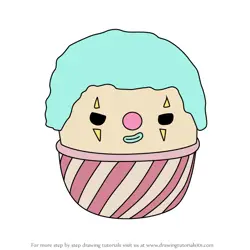 How to Draw Declan the Cotton Candy Clown from Squishmallows