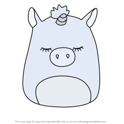 How to Draw Delva the Unicorn from Squishmallows