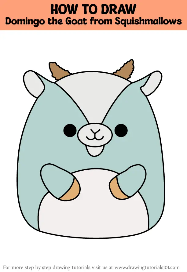 How To Draw Domingo The Goat From Squishmallows Squishmallows Step By