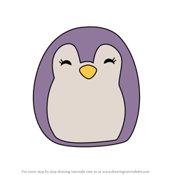 How to Draw Elle the Penguin from Squishmallows