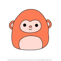 How to Draw Elton the Monkey from Squishmallows