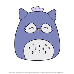 How to Draw Fania the Purple Owl from Squishmallows