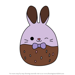 How to Draw Garda the Chocolate Bunny from Squishmallows