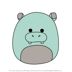 How to Draw Hank the Hippo from Squishmallows