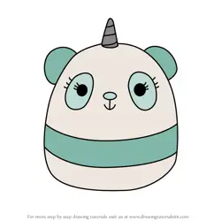 How to Draw Inez the Mint Pandacorn from Squishmallows