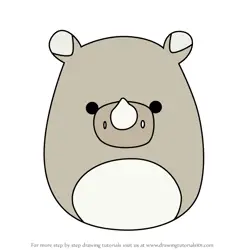 How to Draw Irving the Rhino from Squishmallows