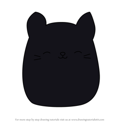 How to Draw Jack the Black Cat from Squishmallows