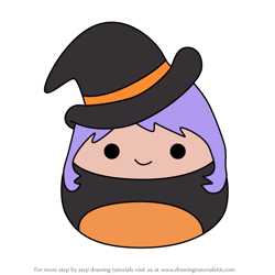 How to Draw Madeleine the Witch from Squishmallows