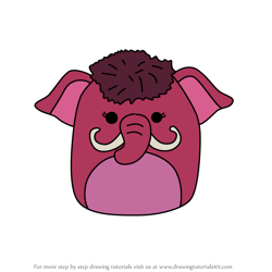 How to Draw Magdalena the Woolly Mammoth from Squishmallows