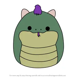 How to Draw Magtus the Basilisk from Squishmallows