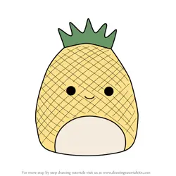 How to Draw Maui the Pineapple from Squishmallows