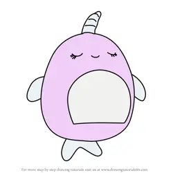 How to Draw Nabila the Narwhal from Squishmallows