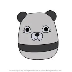 How to Draw Persefanie the Panda from Squishmallows