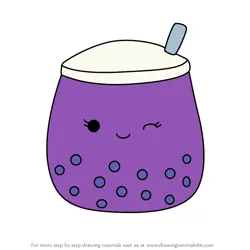 How to Draw Poplina the Boba Tea from Squishmallows