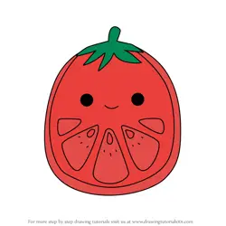 How to Draw Ritter the Tomato from Squishmallows