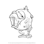 How to Draw Cracker Parrot from The Ugglys Pet Shop
