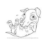 How to Draw Gruesome Grey Hound from The Ugglys Pet Shop
