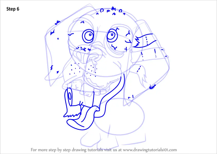 The Ugglys Pet Shop Coloring Pages : Learn How to Draw Smelly Shihtzu