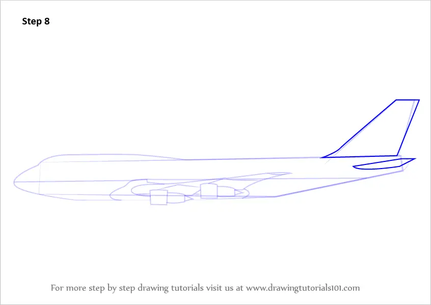 Learn How to Draw Aeroplane Sideview (Airplanes) Step by Step : Drawing ...