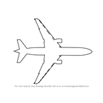 How to Draw an Aeroplane Topview