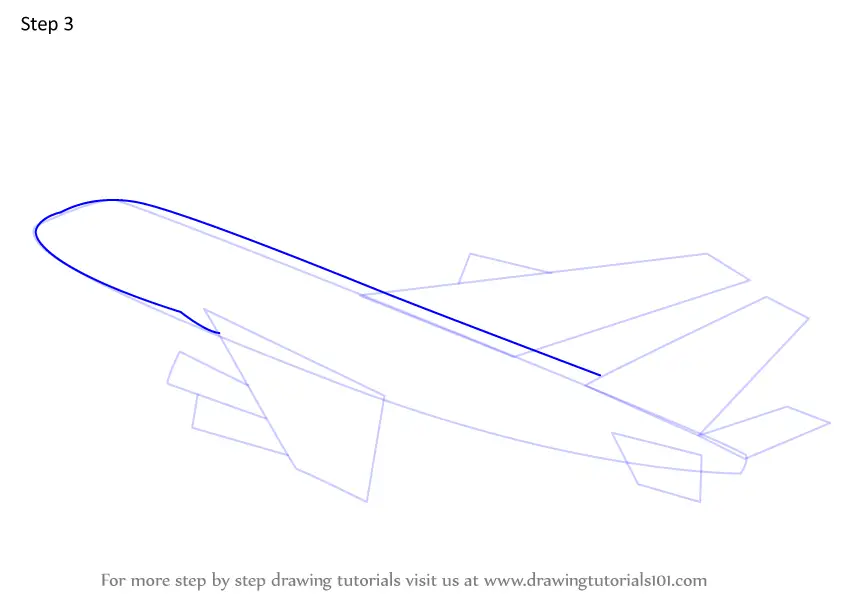 How to Draw Airbus A380 (Airplanes) Step by Step | DrawingTutorials101.com