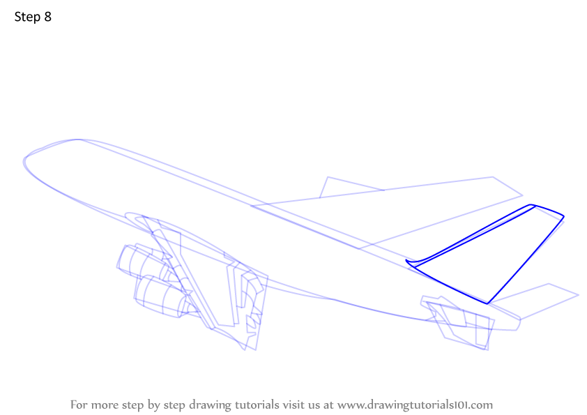 How To Draw Airbus A380 Airplanes Step By Step