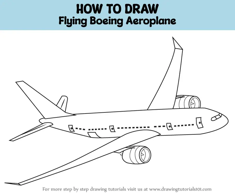 How to draw aeroplane step by step | easy drawing and coloring - YouTube