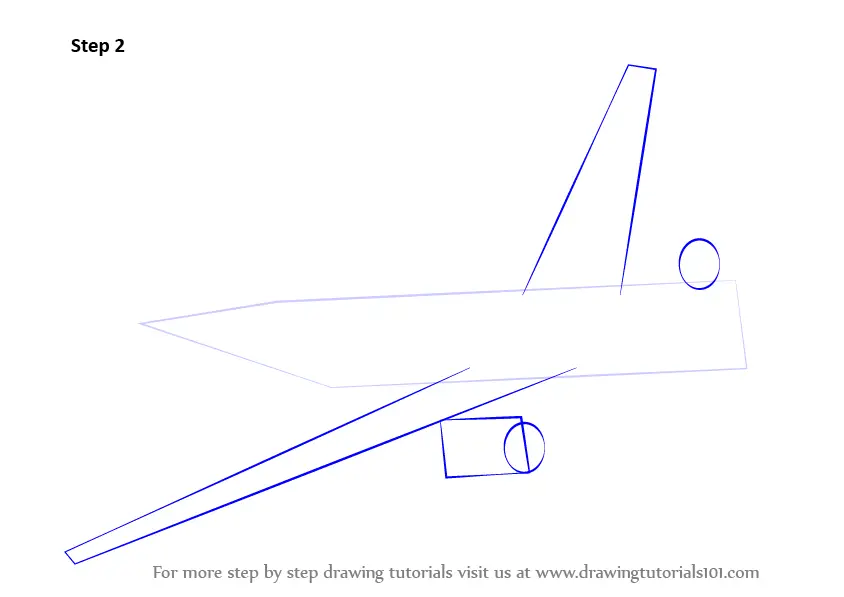 Learn How to Draw Flying Boeing Aeroplane (Airplanes) Step by Step