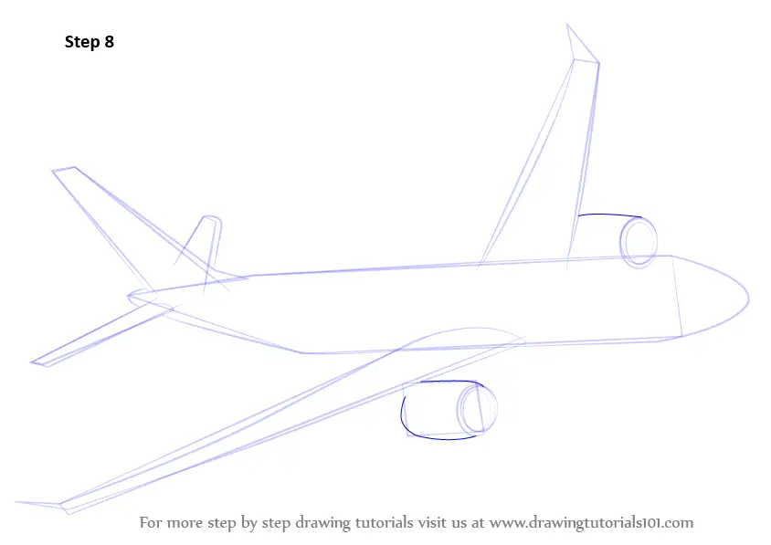 by how a step to 747 draw step to Boeing Aeroplane (Airplanes) How Draw Flying Step Learn
