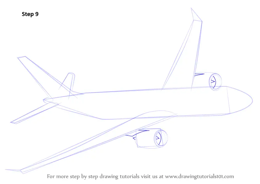 How to Draw Flying Boeing Aeroplane (Airplanes) Step by Step ...