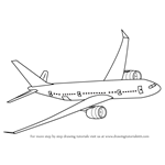 How to Draw Flying Boeing Aeroplane