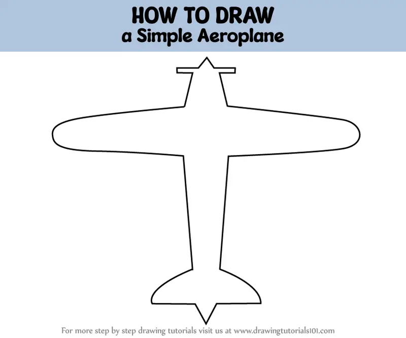 How to Draw an Airplane Step by Step | Easy drawings for kids, Drawing  images for kids, Easy drawings