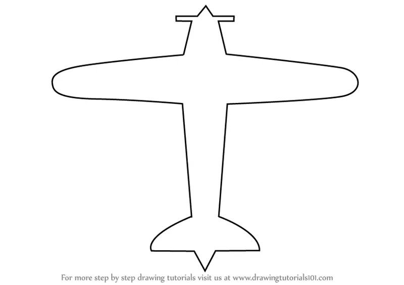 How To Draw An Airplane Step By Step Easy