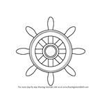 How to Draw a Boat Wheel
