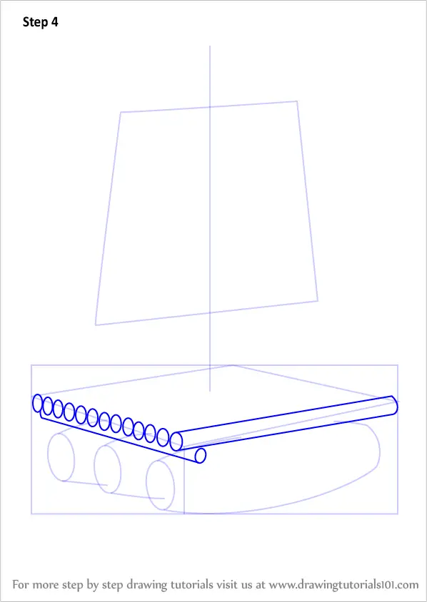 Learn How to Draw a Wooden Raft (Boats and Ships) Step by Step