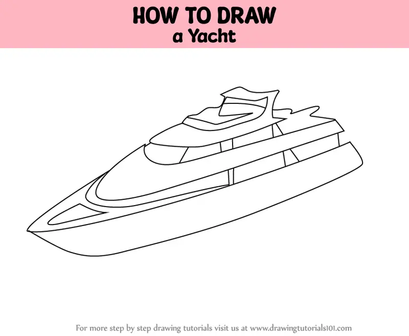 How To Draw A Yacht, Step by Step, Drawing Guide, by Dawn - DragoArt