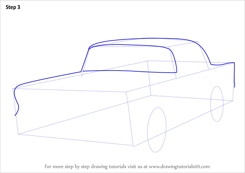 Learn How To Draw A 1957 Chevy Bel Air Cars Step By Step Drawing Tutorials - chevy bel air roblox