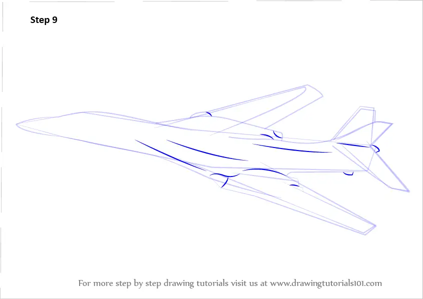 How to Draw Rockwell B-1 Lancer (Military) Step by Step ...