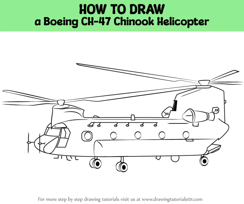 How To Draw A Helicopter - Easy Helicopter drawing step by step - YouTube