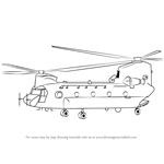 How to Draw a Boeing CH-47 Chinook Helicopter